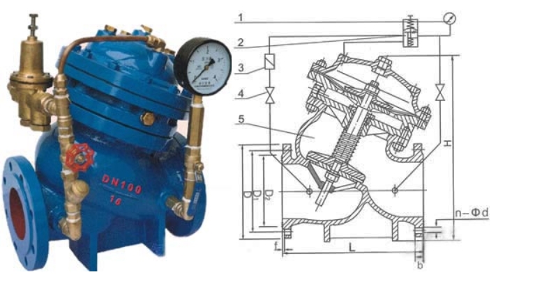 尊龙凯时人生就是博可调式减压稳压阀YX741X结构图